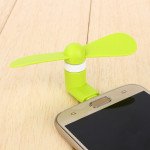 Wholesale Micro USB Android V8V9 Portable Cell Phone Mini Electric Cooling Fan (Green)